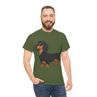 Dachshund Unisex Heavy Cotton Tee, S - 5XL, 12 Colors, Light Fabric, FREE Shipping, Made in USA!!