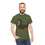 Dachshund Unisex Heavy Cotton Tee, S - 5XL, 12 Colors, Light Fabric, FREE Shipping, Made in USA!!
