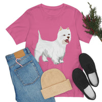 West Highland White Terrier Unisex Jersey Short Sleeve Tee, S - 3XL, Cotton, Light Fabric, FREE Shipping, Made in USA!!
