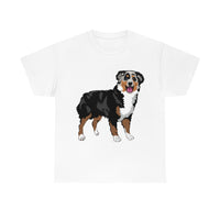 Australian Shepherd Unisex Heavy Cotton Tee, S-5XL, 12 Colors, 100% Cotton, Light Fabric, FREE Shipping, Made in USA!!