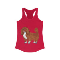 Ruby Cavalier King Charles Spaniel Women's Ideal Racerback Tank, XS - 2XL, 14 Colors, Cotton & Polyester, FREE Shipping, Made in USA!!