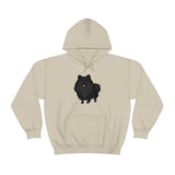 Black Pomeranian Unisex Heavy Blend™ Hooded Sweatshirt, S - 3XL, 6 Colors, Cotton/Polyester, FREE Shipping, Made in USA!!