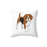 Beagle Spun Polyester Square Pillow