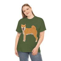 Shiba Inu Unisex Heavy Cotton Tee, Cotton, Medium Fabric, S - 5XL, 12 Colors, FREE Shipping, Made in USA!!