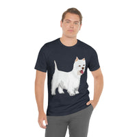 West Highland White Terrier Unisex Jersey Short Sleeve Tee, S - 3XL, Cotton, Light Fabric, FREE Shipping, Made in USA!!