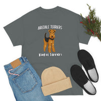 Airedale Terrier Unisex Heavy Cotton Tee, S - 5XL, 14 Colors, Light Fabric, FREE Shipping, Made in USA!!