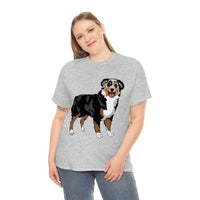 Australian Shepherd Unisex Heavy Cotton Tee, S-5XL, 12 Colors, 100% Cotton, Light Fabric, FREE Shipping, Made in USA!!