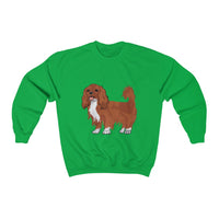 Ruby Cavalier King Charles Spaniel Unisex Heavy Blend™ Crewneck Sweatshirt, S - 3XL, 11 Colors, Cotton/Polyester, Made in the USA!!