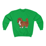 Ruby Cavalier King Charles Spaniel Unisex Heavy Blend™ Crewneck Sweatshirt, S - 3XL, 11 Colors, Cotton/Polyester, Made in the USA!!