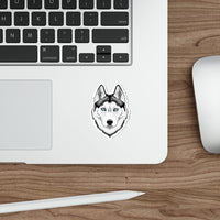 Siberian Husky Die-Cut Stickers, Water Resistant Vinyl, 5 Sizes, Matte Finish, Indoor/Outdoor, FREE Shipping, Made in USA!!