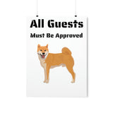 Shiba Inu Premium Matte Vertical Poster, 7 Sizes, Indoor Use, 175 gsm Fine Art Paper, FREE Shipping, Made in USA!!