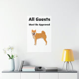 Shiba Inu Premium Matte Vertical Poster, 7 Sizes, Indoor Use, 175 gsm Fine Art Paper, FREE Shipping, Made in USA!!