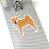 Shiba Inu Kiss-Cut Stickers, Vinyl, 4 Sizes, White or Transparent, Indoor Use, Not Waterproof, Made in USA, FREE Shipping!!