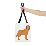 Chesapeake Bay Retriever Tote Bag, 3 Sizes, Polyester, Boxed Corners, Cotton Handles, Double Sided Print, FREE Shipping, Made in USA!!