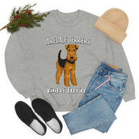 Airedale Terrier Unisex Heavy Blend Crewneck Sweatshirt, S - 3XL, 6 Colors, Loose Fit, FREE Shipping, Made in USA!!