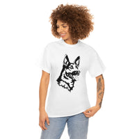 German Shepherd Unisex Heavy Cotton Tee, S - 5XL, 100% Cotton, Light Fabric, 8 Colors, FREE Shipping, Made in USA!!