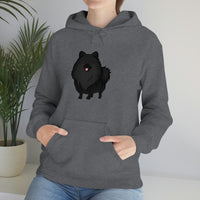 Black Pomeranian Unisex Heavy Blend™ Hooded Sweatshirt, S - 3XL, 6 Colors, Cotton/Polyester, FREE Shipping, Made in USA!!