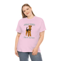 Airedale Terrier Unisex Heavy Cotton Tee, S - 5XL, 14 Colors, Light Fabric, FREE Shipping, Made in USA!!