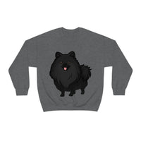 Black Pomeranian Unisex Heavy Blend™ Crewneck Sweatshirt, S - 3XL, 5 Colors, Polyester/Cotton, FREE Shipping, Made in USA!!