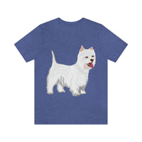 West Highland White Terrier Unisex Jersey Short Sleeve Tee, S - 3XL, Cotton, Light Fabric, FREE Shipping, Made in USA!!