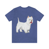 West Highland White Terrier Unisex Jersey Short Sleeve Tee, S - 3XL, Cotton, Light Fabric, FREE Shipping, Made in USA!!