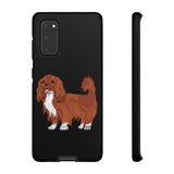 Ruby Cavalier King Charles Spaniel Tough Cases, Matte/Glossy, Outer Shell, 2 Layer Case For Protection, Over 30 Cases!!