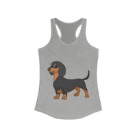 Dachshund  Women's Ideal Racerback Tank, XS - 2XL, 8 Colors, Soft Cotton/Polyester, Extra Light Fabric, FREE Shipping, Made in USA!!