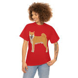 Shiba Inu Unisex Heavy Cotton Tee, Cotton, Medium Fabric, S - 5XL, 12 Colors, FREE Shipping, Made in USA!!