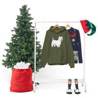 West Highland White Terrier Unisex Heavy Blend™ Hooded Sweatshirt, S - 5XL, Cotton/Polyester, FREE Shipping, Made in USA!!