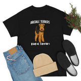 Airedale Terrier Unisex Heavy Cotton Tee, S - 5XL, 14 Colors, Light Fabric, FREE Shipping, Made in USA!!