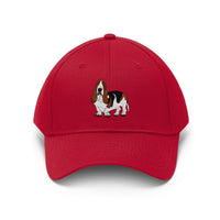 Basset Hound Unisex Twill Hat, Cotton Twill, Adjustable Velcro Closure, FREE Shipping, Made in USA!!