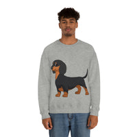 Dachshund Unisex Heavy Blend™ Crewneck Sweatshirt, S - 2XL, 14 Colors, Cotton/Polyester, Medium Fabric, FREE Shipping, Made in USA!!