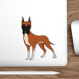 Great Dane Die-Cut Stickers, Water Resistant Vinyl, 5 Sizes, Matte Finish, Indoor/Outdoor, FREE Shipping, Made in USA!!