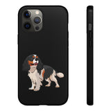 Tricolor Cavalier King Charles Spaniel Tough Cell Phone Cases, Glossy/Matte, Google, Samsung, iPhone, FREE Shipping, Made in USA!!