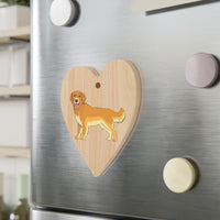 Golden Retriever Wooden Ornaments, 6 Shapes, Solid Wood, Magnetic Back, Comes with Red Ribbon, FREE Shipping, Made in USA!!