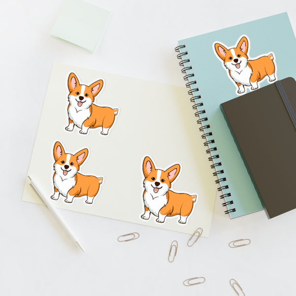 Pembroke Welsh Corgi Sticker Sheets, 2 Image Sizes, 3 Image Surfaces, Water Resistant Vinyl, FREE Shipping, Made in USA!!