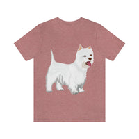 West Highland White Terrier Unisex Jersey Short Sleeve Tee, S - 3XL, Cotton, Light Fabric, FREE Shipping, Made in USA!!