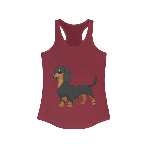 Dachshund  Women's Ideal Racerback Tank, XS - 2XL, 8 Colors, Soft Cotton/Polyester, Extra Light Fabric, FREE Shipping, Made in USA!!