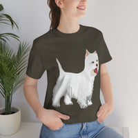 West Highland White Terrier Unisex Jersey Short Sleeve Tee, S - 3XL, Cotton, Light Fabric, FREE Shipping, Made in USA!!