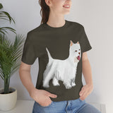 West Highland White Terrier Unisex Jersey Short Sleeve Tee, S - 3XL, Cotton, Light Fabric, FREE Shipping, Made in USA!!