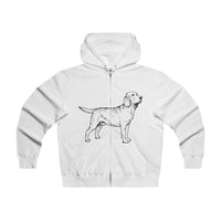 Labrador Retriever Hoodies, Men's Lightweight Zip Hooded Sweatshirt