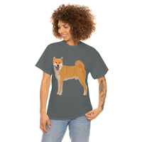 Shiba Inu Unisex Heavy Cotton Tee, Cotton, Medium Fabric, S - 5XL, 12 Colors, FREE Shipping, Made in USA!!