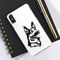 German Shepherd Case Mate Tough Phone Cases, Over 30 Sizes, Impact Resistant, Rubber Liner, FREE Shipping, Made in USA!!