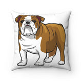 Bulldog Spun Polyester Square Pillow