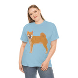 Shiba Inu Unisex Heavy Cotton Tee, Cotton, Medium Fabric, S - 5XL, 12 Colors, FREE Shipping, Made in USA!!