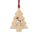 Brittany Wooden Ornaments, 6 Whimsical Shapes, Red Ribbon Included, Magnetic Back, FREE Shipping, Made in USA!!