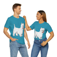 West Highland White Terrier Unisex Jersey Short Sleeve Tee, S - 3XL, Cotton, Light Fabric, FREE Shipping, Made in USA!!