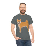 Shiba Inu Unisex Heavy Cotton Tee, Cotton, Medium Fabric, S - 5XL, 12 Colors, FREE Shipping, Made in USA!!