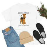 Airedale Terrier Unisex Heavy Cotton Tee, S - 5XL, 14 Colors, Light Fabric, FREE Shipping, Made in USA!!