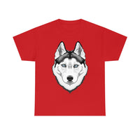 Siberian Husky Unisex Heavy Cotton Tee, S - 5XL, 12 Colors, Light Fabric, FREE Shipping, Made in USA!!